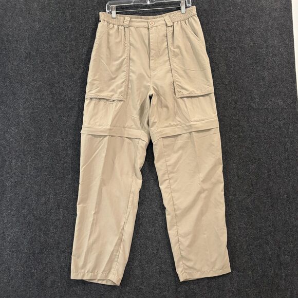 Magellan Sportswear Convertible Pants Men's Large Khaki Zip Off Fishing Hiking - Picture 1 of 12
